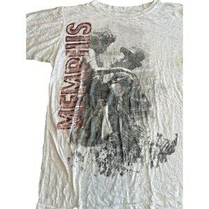 Vintage New York City Broadway Musical Memphis Distressed Womans Medium T Shirt‎
